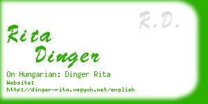 rita dinger business card